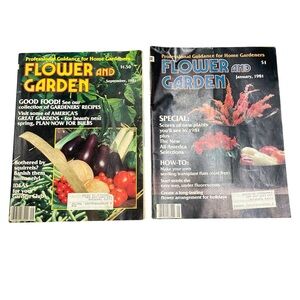 Flower and Garden Vgt 1981 magazines four in all flowers , vegetables & more